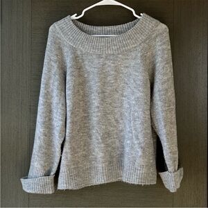 Mango Light Gray Crew Neck Sweater